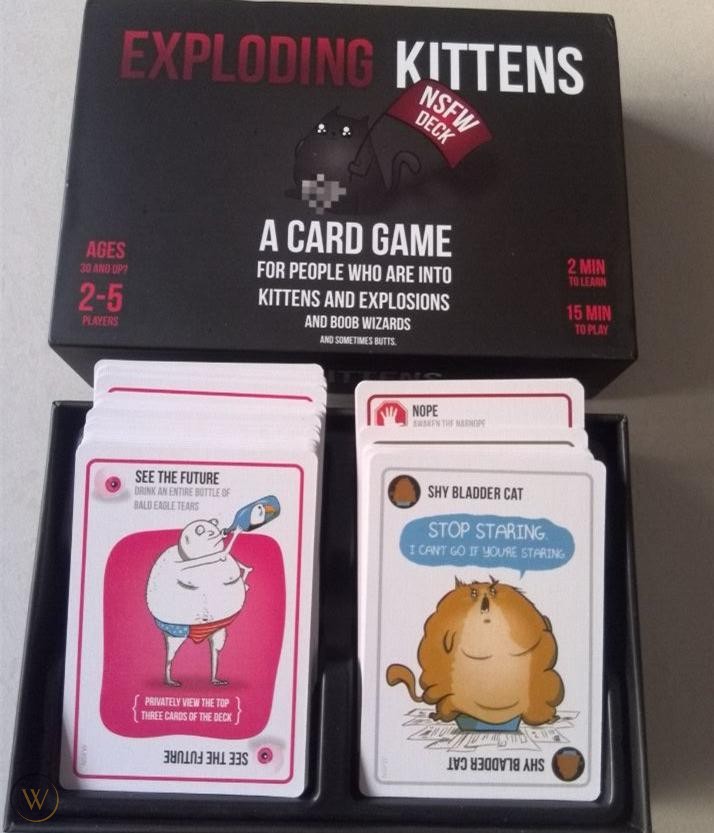 Bài Mèo nổ đen NSFW Deck chất lượng cao
