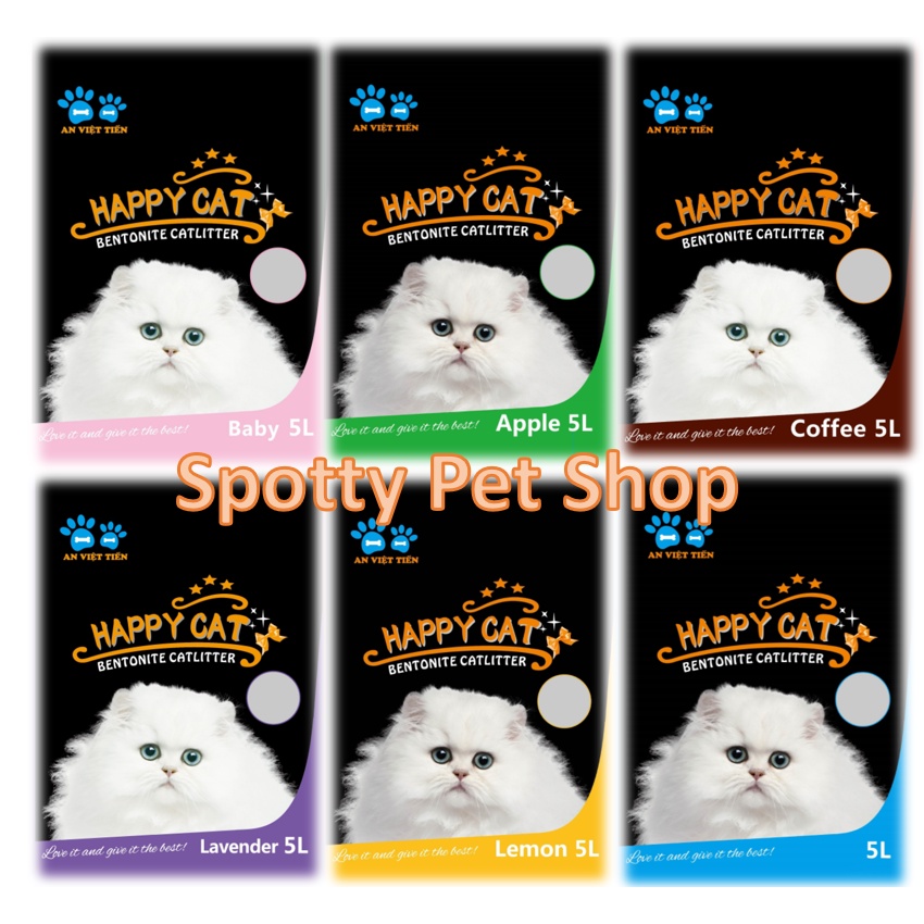 Cát mèo | Cát Vệ Sinh Cho Mèo Happy Cat 5L | Cát Mèo Siêu Khử Mùi Vón Cục