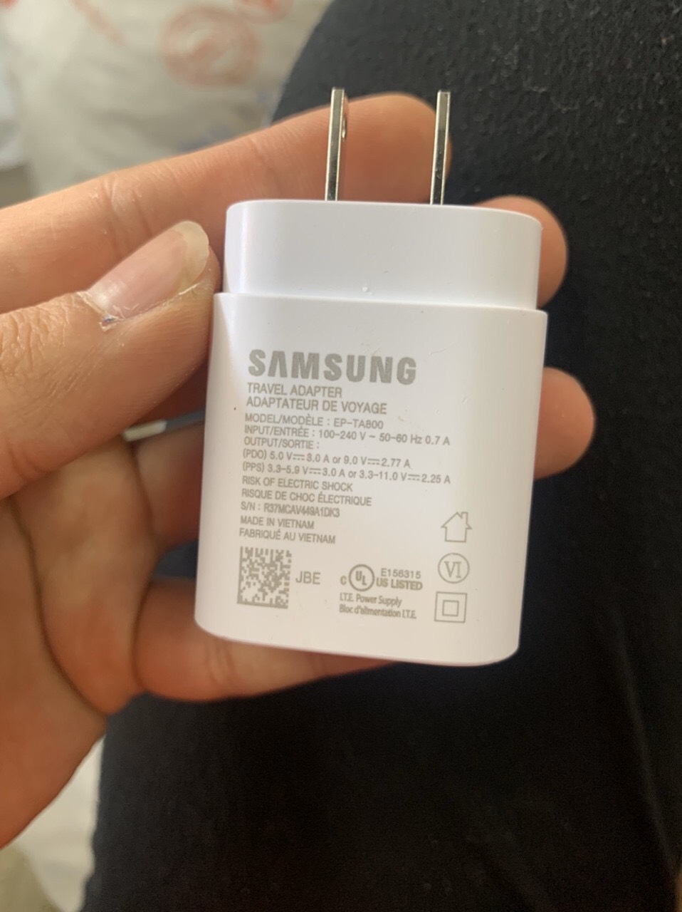 Củ sạc nhanh 25w cho samsung galaxy s8/s9/s8 Plus/S9 Plus/Note 8/Note 9/Note 10/Note 10 Plus