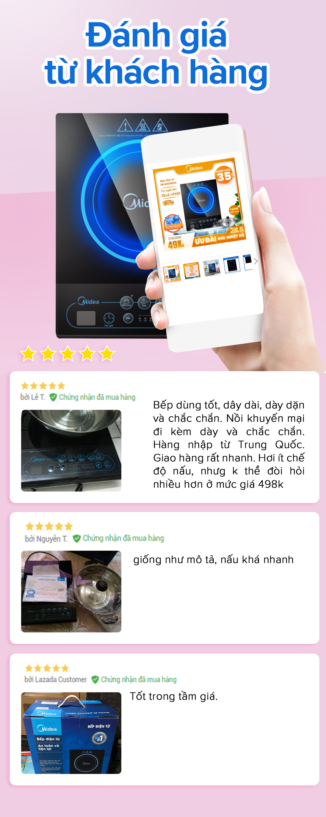 Bếp điện từ Midea MI-B2016DA