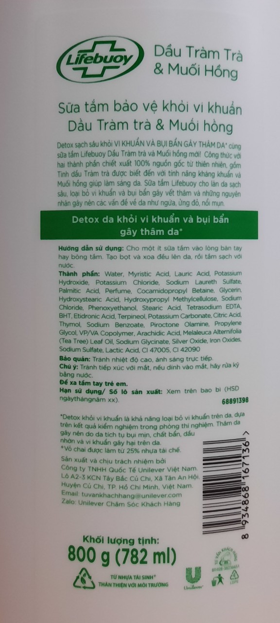LIFEBUOY Sữa Tắm 800g - BACH HOA HV