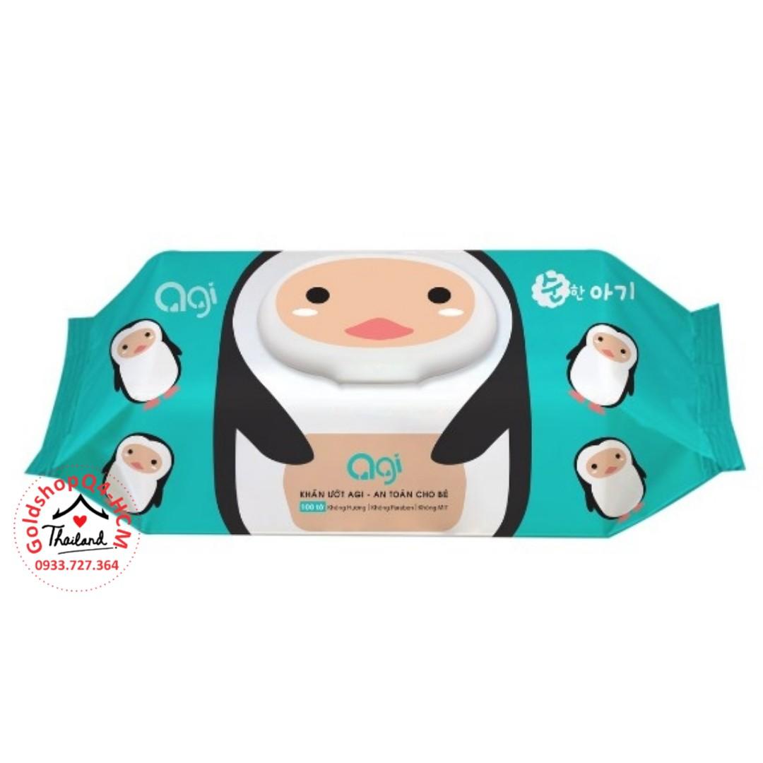 COMBO 10 GÓI KHĂN ƯỚT AGI 100 TỜ KHÔNG MÙI