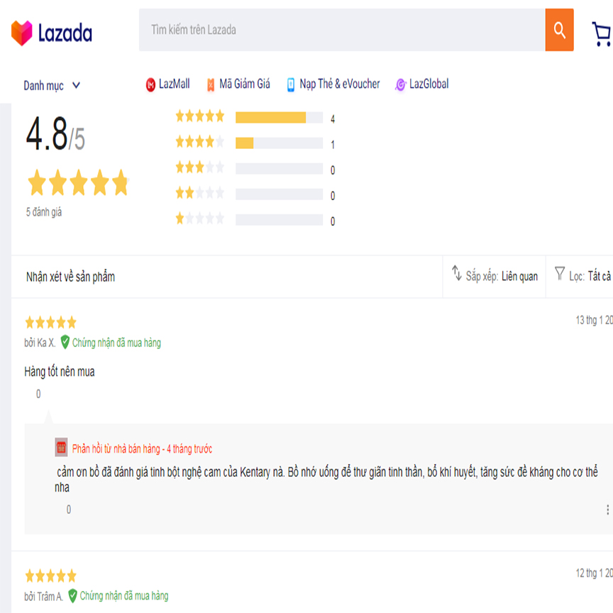 Tinh bột nghệ cam organic Kentary hũ 250g (10% Curcumin),