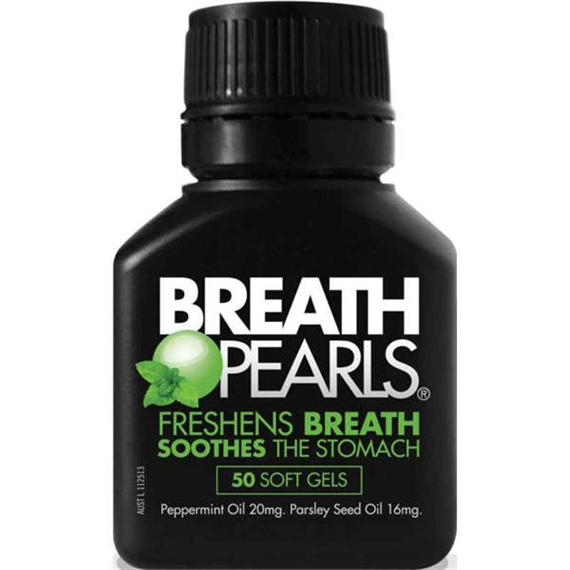 [HCM]Viên uống thơm miêng của ÚC Breath Pearls 50 viên chính hãng