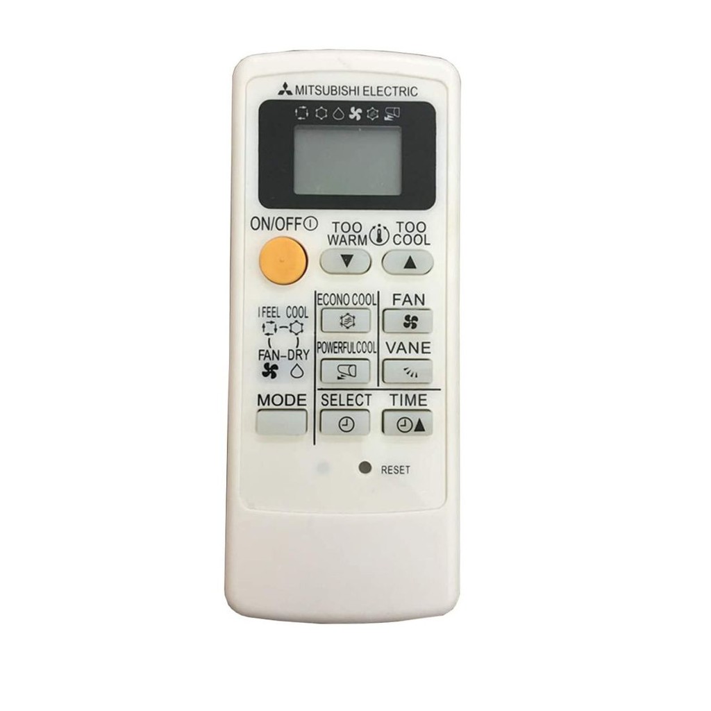 Remote máy lạnh Mitsubishi (Mặt đen và trắng và xám)