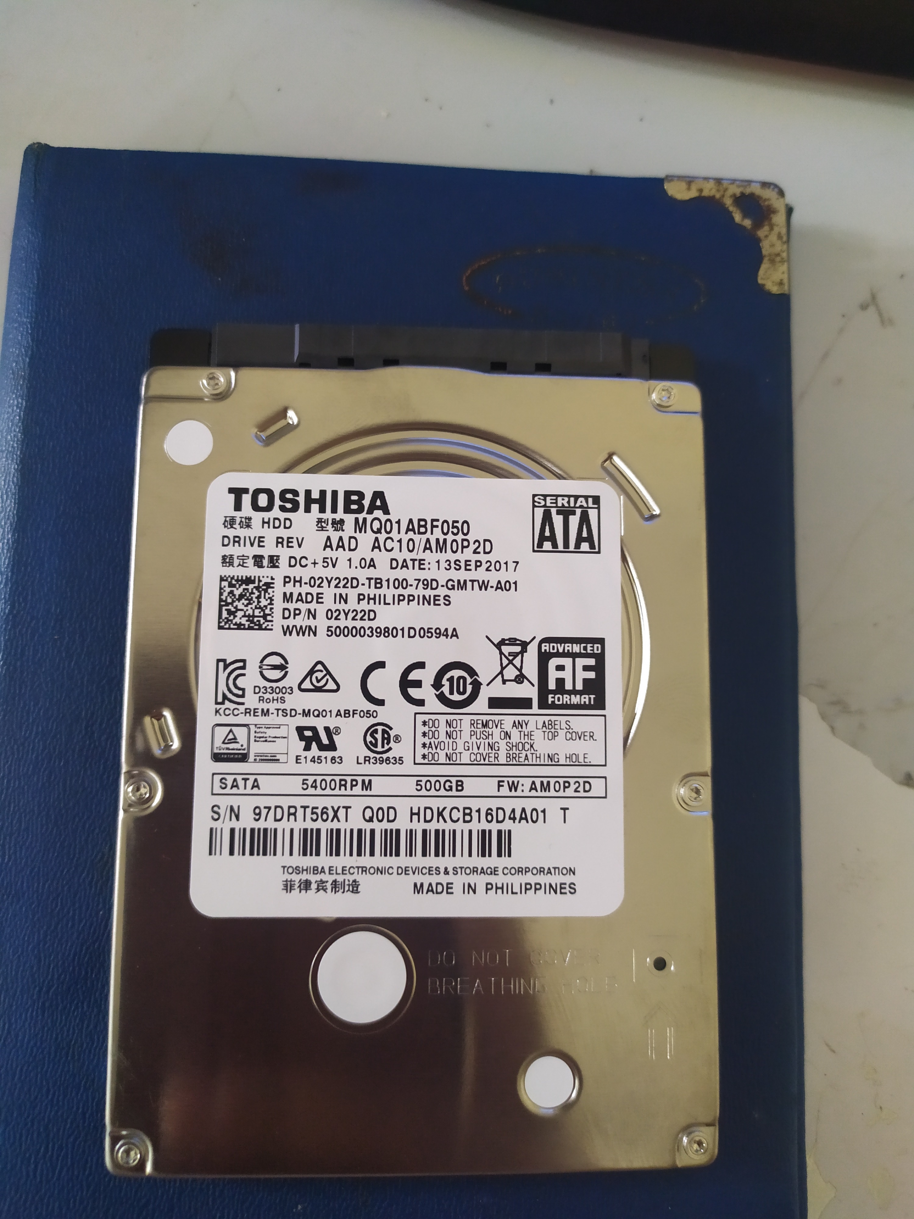 Ổ cứng laptop 500GB TOSHIBA, HITACHI,SEAGATE