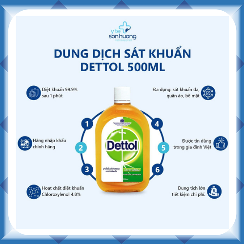 Dung dịch sát khuẩn Dettol 500ml