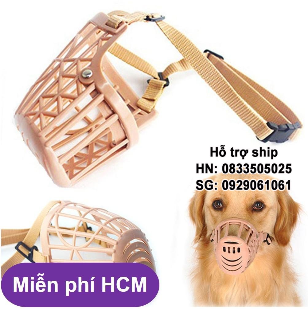 Hanpet - Rọ mõm nhựa cho chó / chất liệu nhựa dạng lưới / rọ mõm chó bằng nhựa dẻo siêu bền- HP2711010
