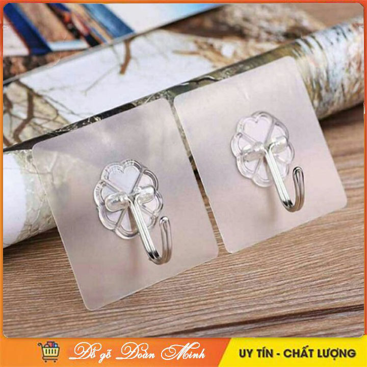 Combo 10 móc chịu lực trong suốt siêu dính (không dán lên tường xi măng)