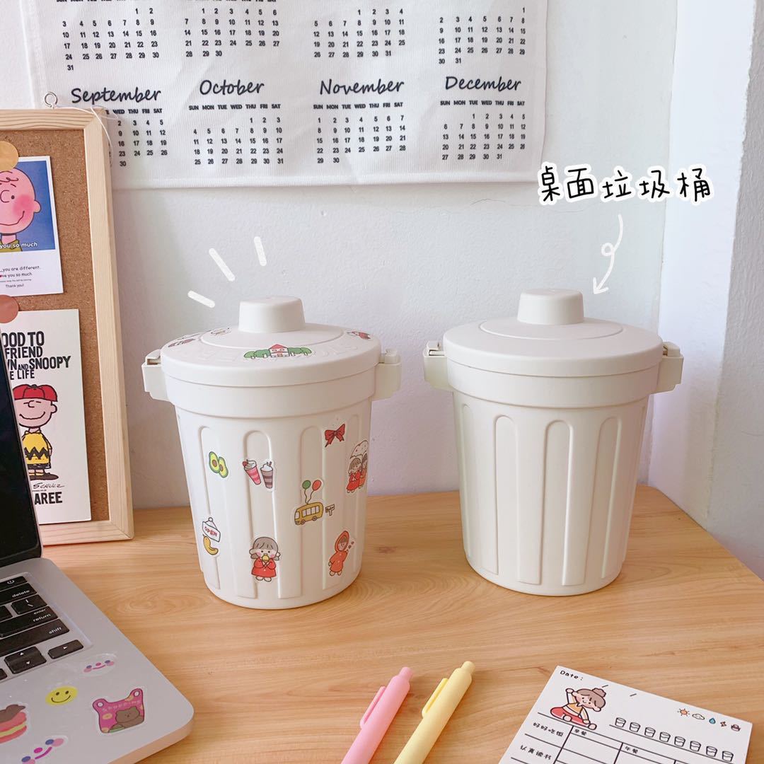 Thùng rác mini để bàn tự trang trí