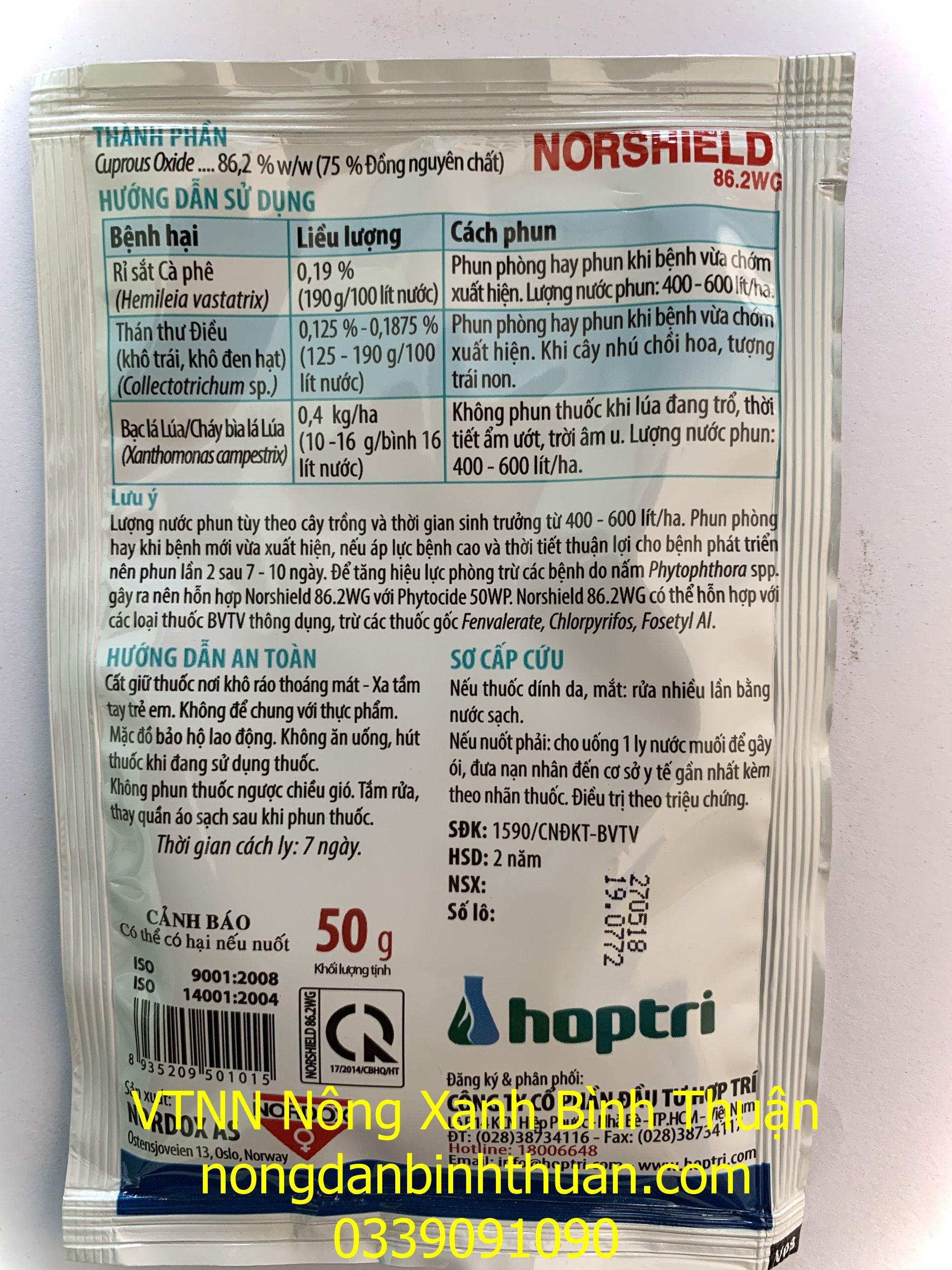 Trừ bệnh gốc đồng Norshield 86.2WG