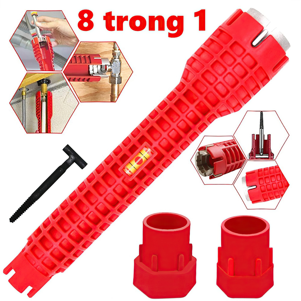 Cờ lê vặn dây cấp nước, Cờ lê vặn ống nước, cờ lê vặn dây cấp nước đa năng 8 in 1