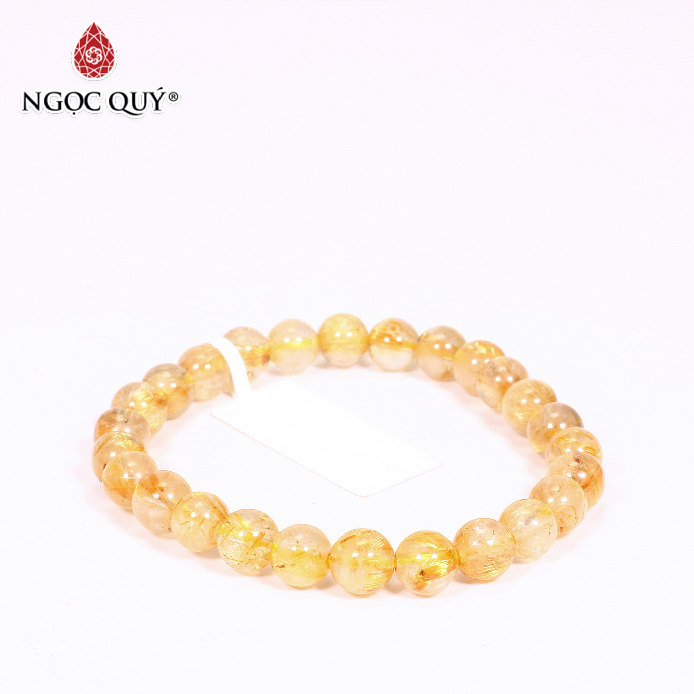 Vòng tay đá thạch anh tóc vàng mệnh thủy kim - Ngọc Quý Gemstones