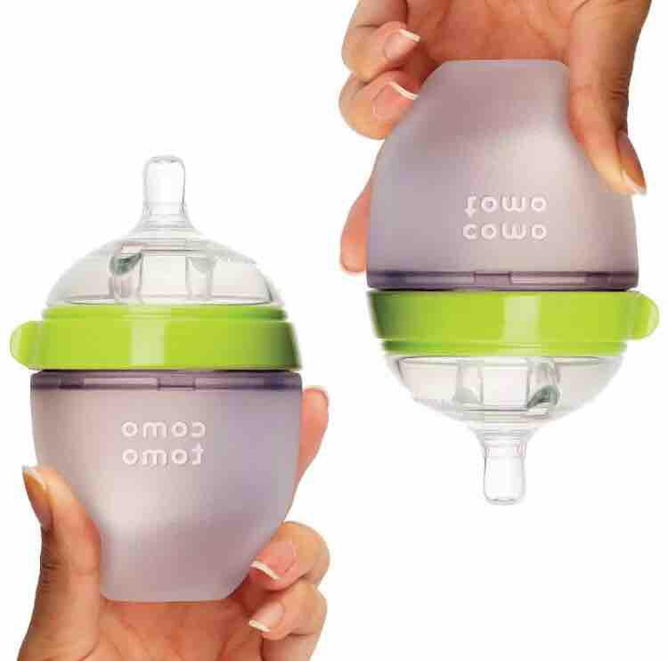 Combo 2 bình sữa comotomo (150ml và 250ml) màu xanh siêu mềm cho bé