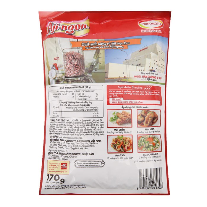 Hạt nêm Aji-ngon vị heo gói 400g