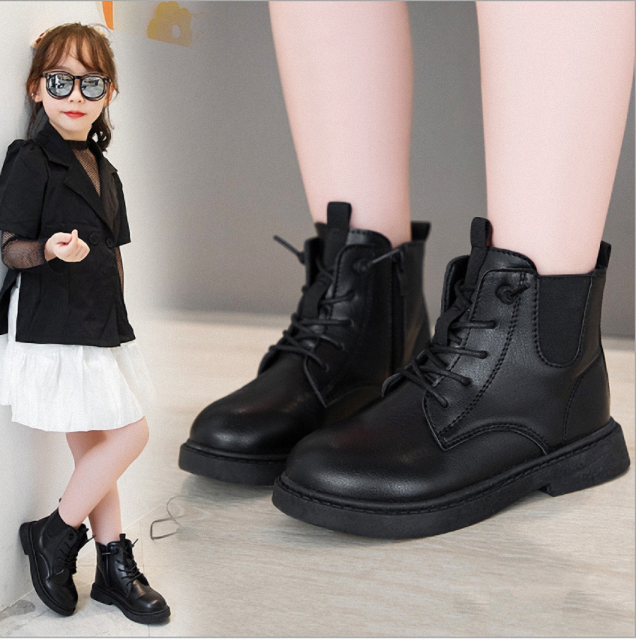 Giày Boot da cho bé gái phong cách hàn quốc (mẫu mới nhất ) - GB108
