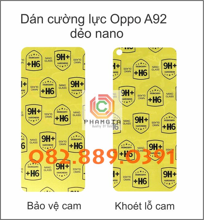 Dán cường lực Oppo A52/ Oppo A92 nano siêu dẻo siêu bền