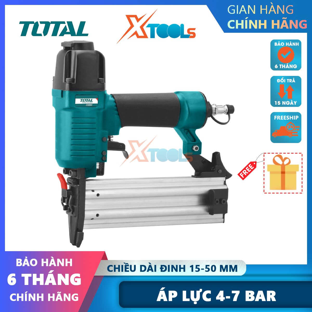Original total tat83501 XTools pneumatic nail gun