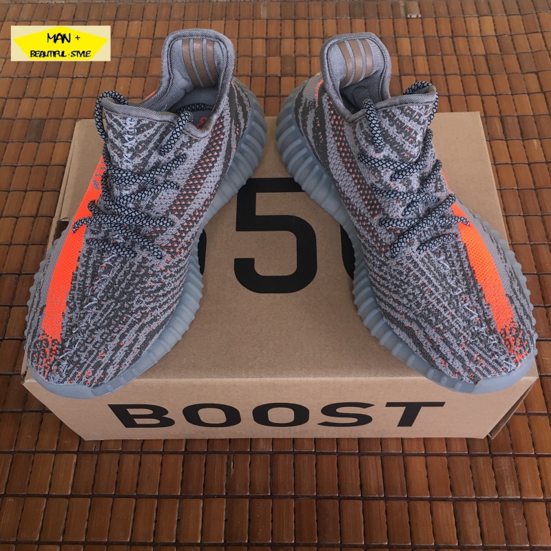 (HÀNG ĐẸP) Giày thể thao nam nữ YEEZY BOOST 350 V2 Beluga 1.0 xám cam