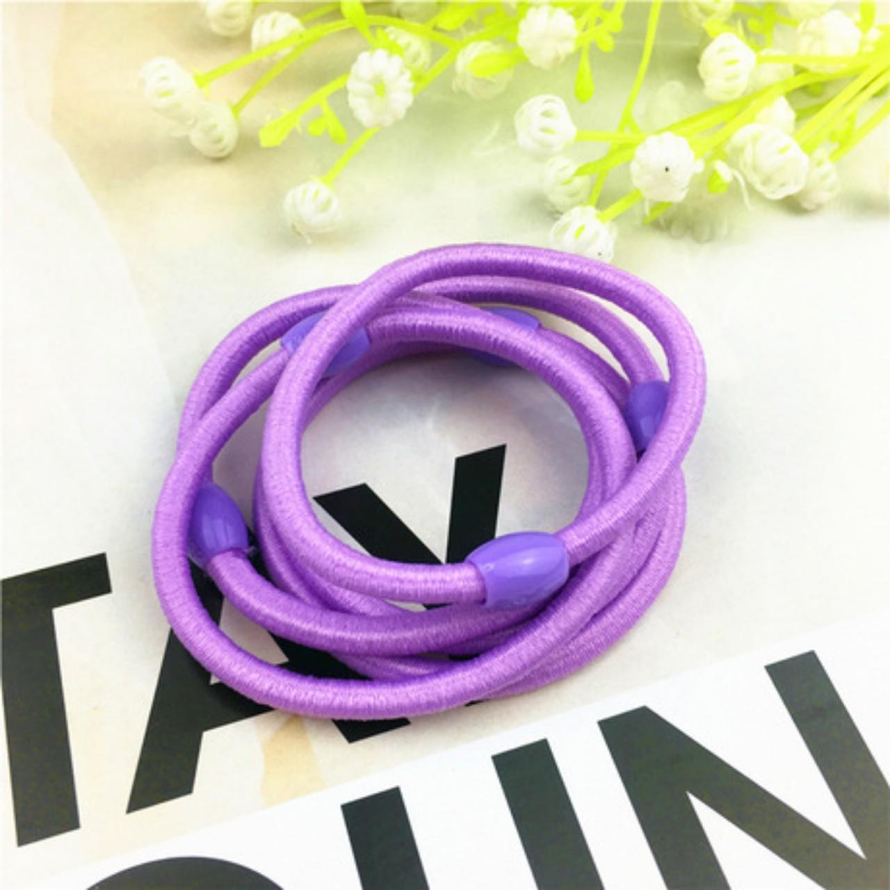 Bịch 50 dây cột tóc đính hạt thun đàn hồi
