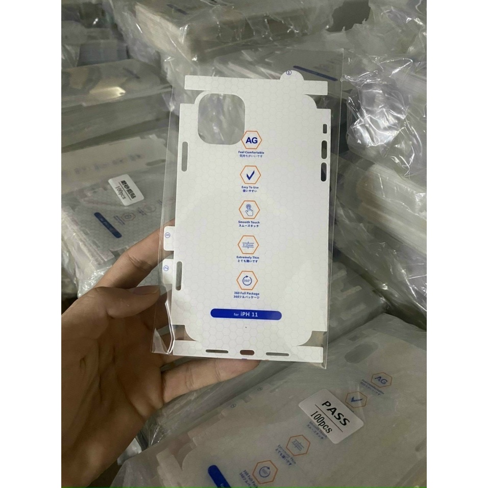 Miếng Dán Ppf Chống Vân Tay Mặt Lưng Full Mã Máy Ip