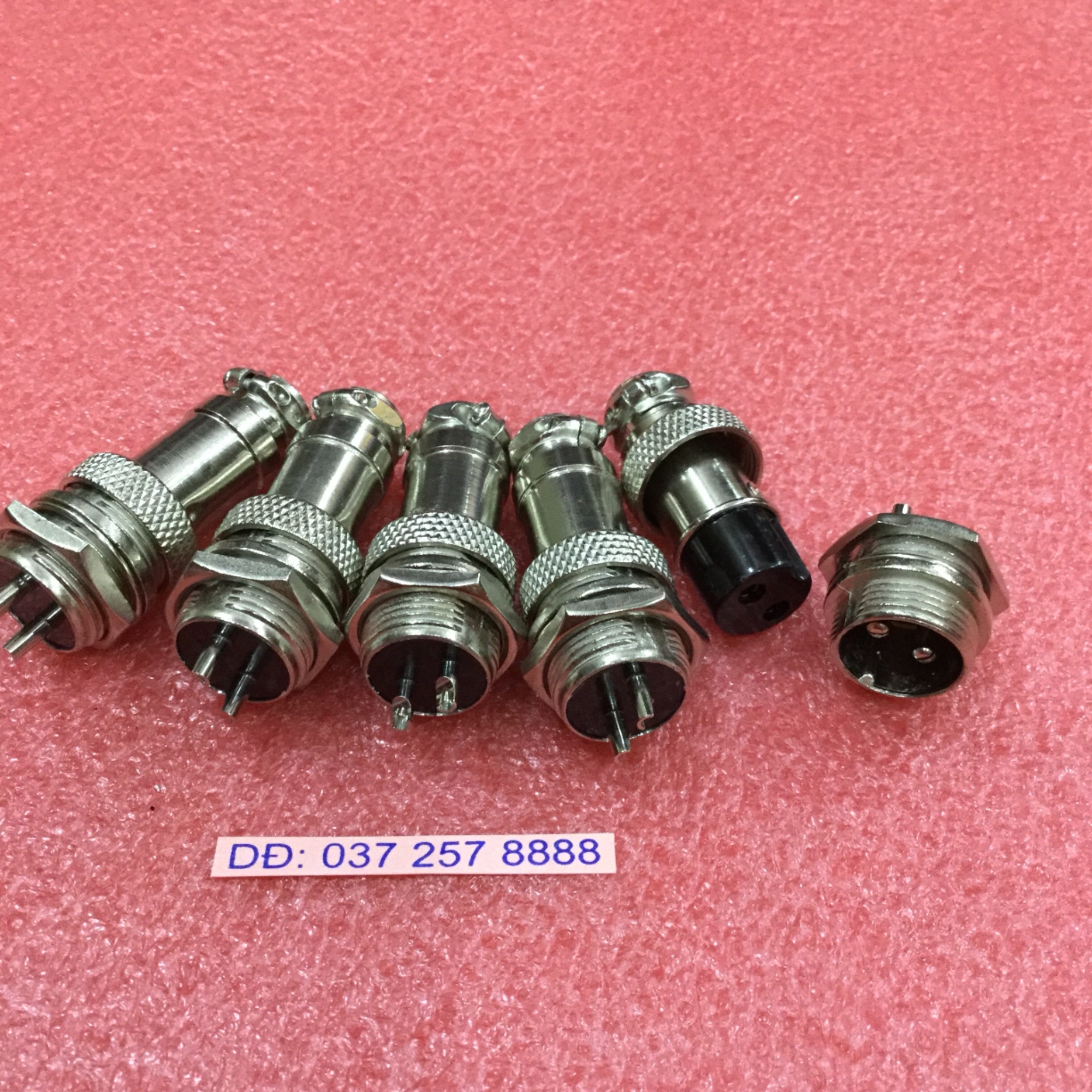 5 bộ Jack sắt tròn M16GX16 -2 P( đực cái )
