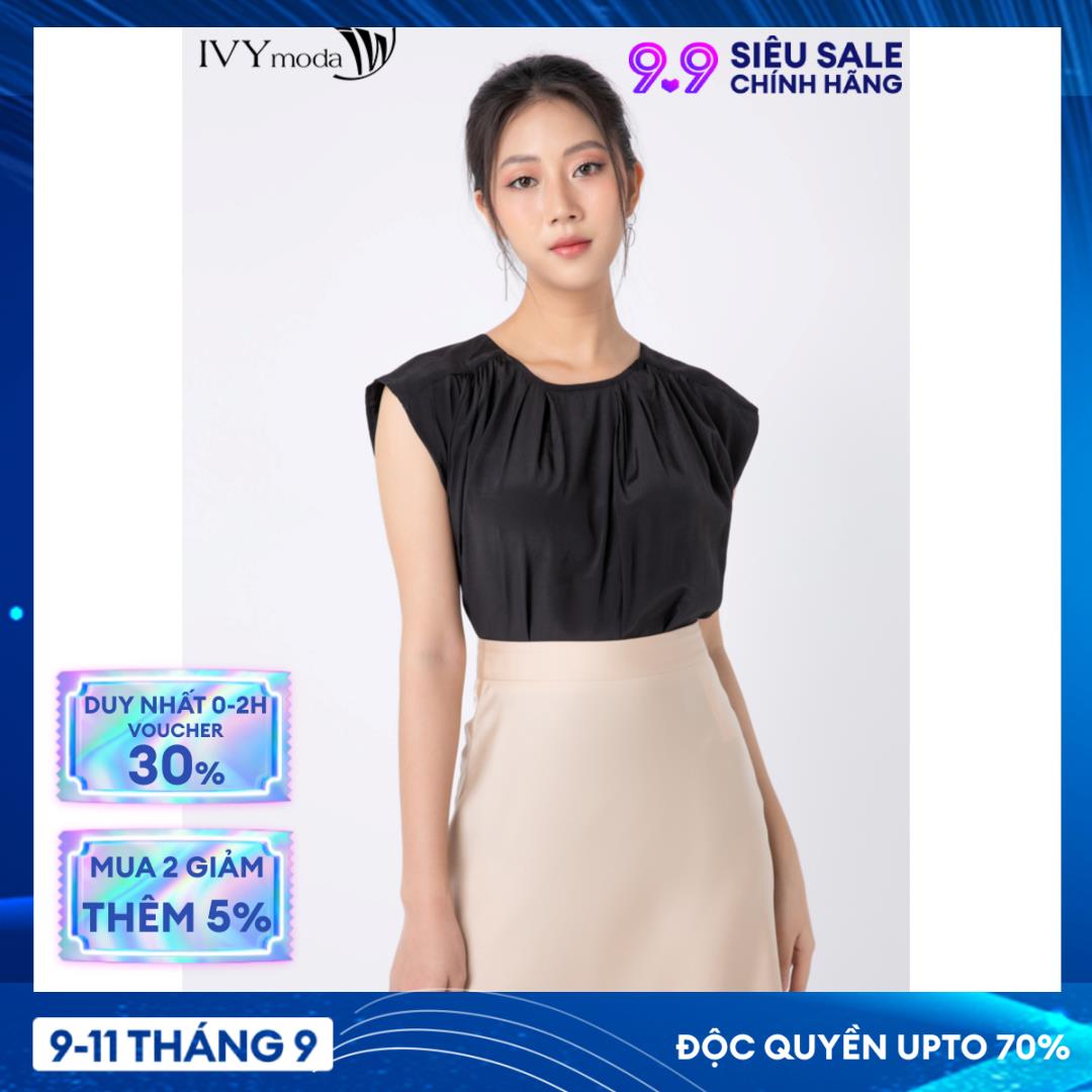 Chân váy lụa thanh lịch thiết kế IVY moda MS 31M6706