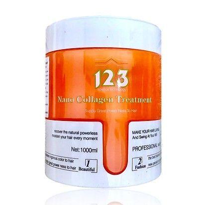 Hấp dầu dừa nano collagen treatment 123 mềm mượt giữ màu tóc nhuộm 1000ml