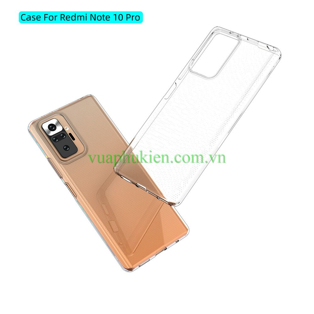 Ốp Lưng Silicon Trong Suốt Cho Xiaomi Redmi Note 10 Pro, Redmi Note 10s, Redmi Note 10