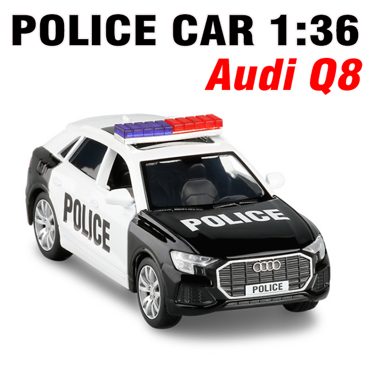 Xe mô hình ô tô cảnh sát tỉ lệ 1:36 xe đồ chơi trẻ em mô hình bằng kim loại