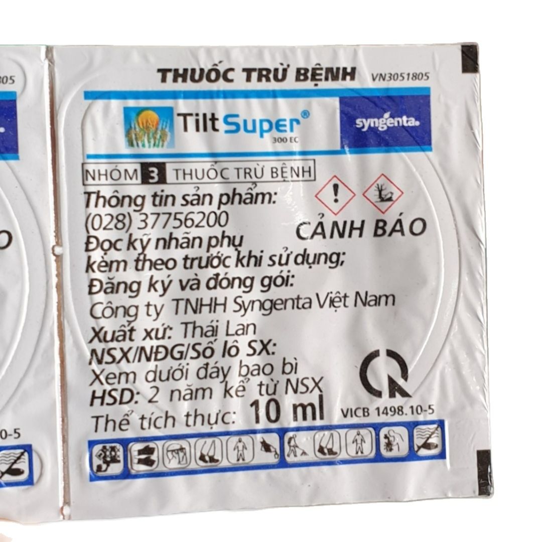 💎 Thuốc trừ bệnh cây trồng Tilt super 300EC SYNGENTA (10ml)💖 Trừ lem lép hạt, đốm vằn, đốm lá, rỉ sắt, thán thư..