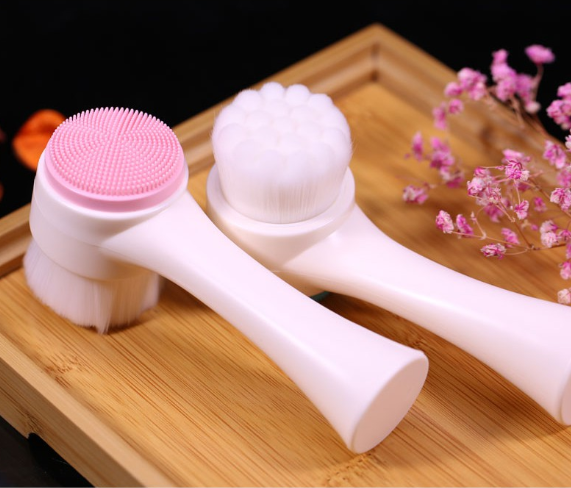 DỤNG CỤ RỬA MẶT SILICON 3D 2 ĐẦU RỬA [  Dụng cụ đánh bọt sữa rửa mặt dụng cụ rửa mặt cầm tay massage mặt cầm tay ]