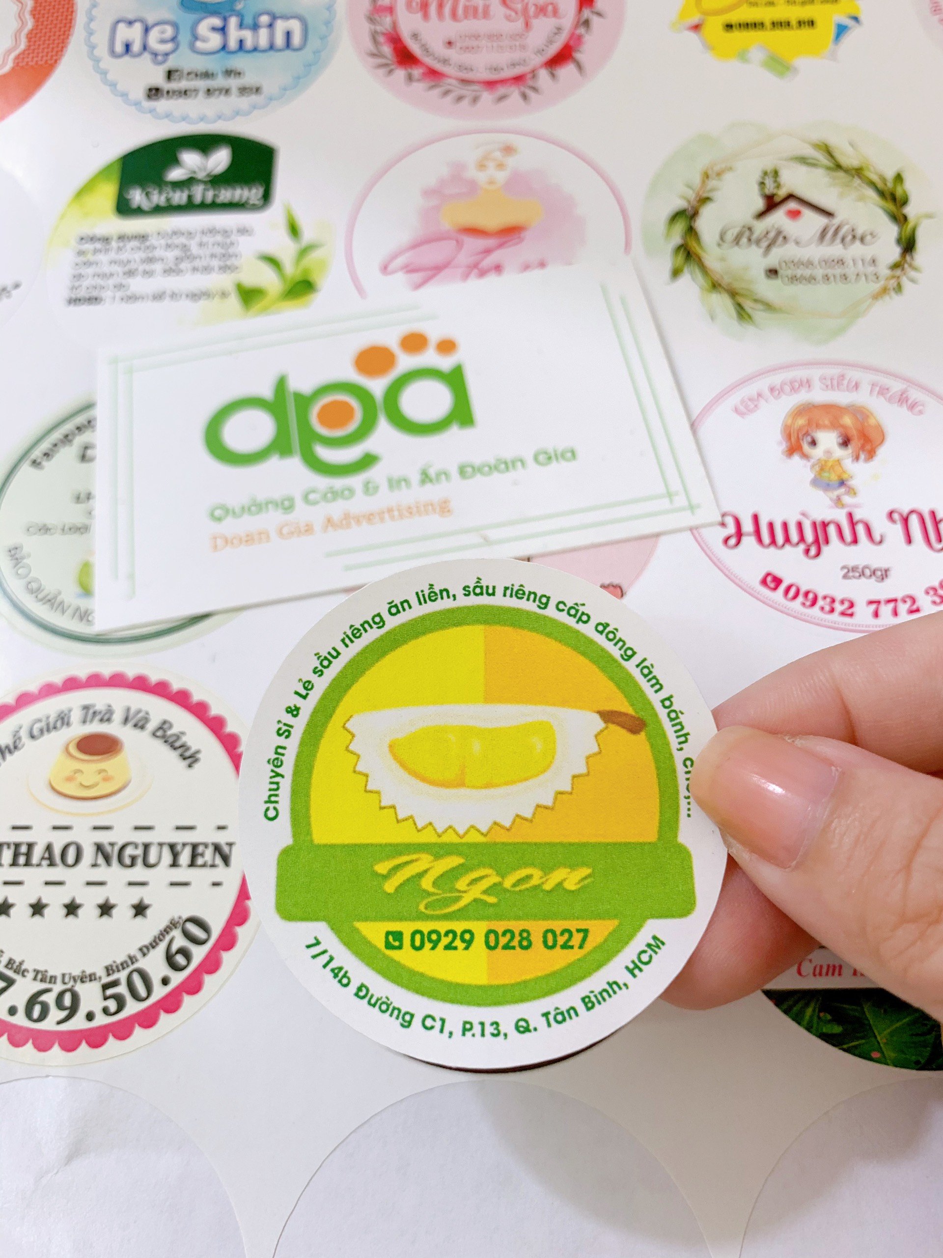 Combo 2000 tem 7cm decan sữa