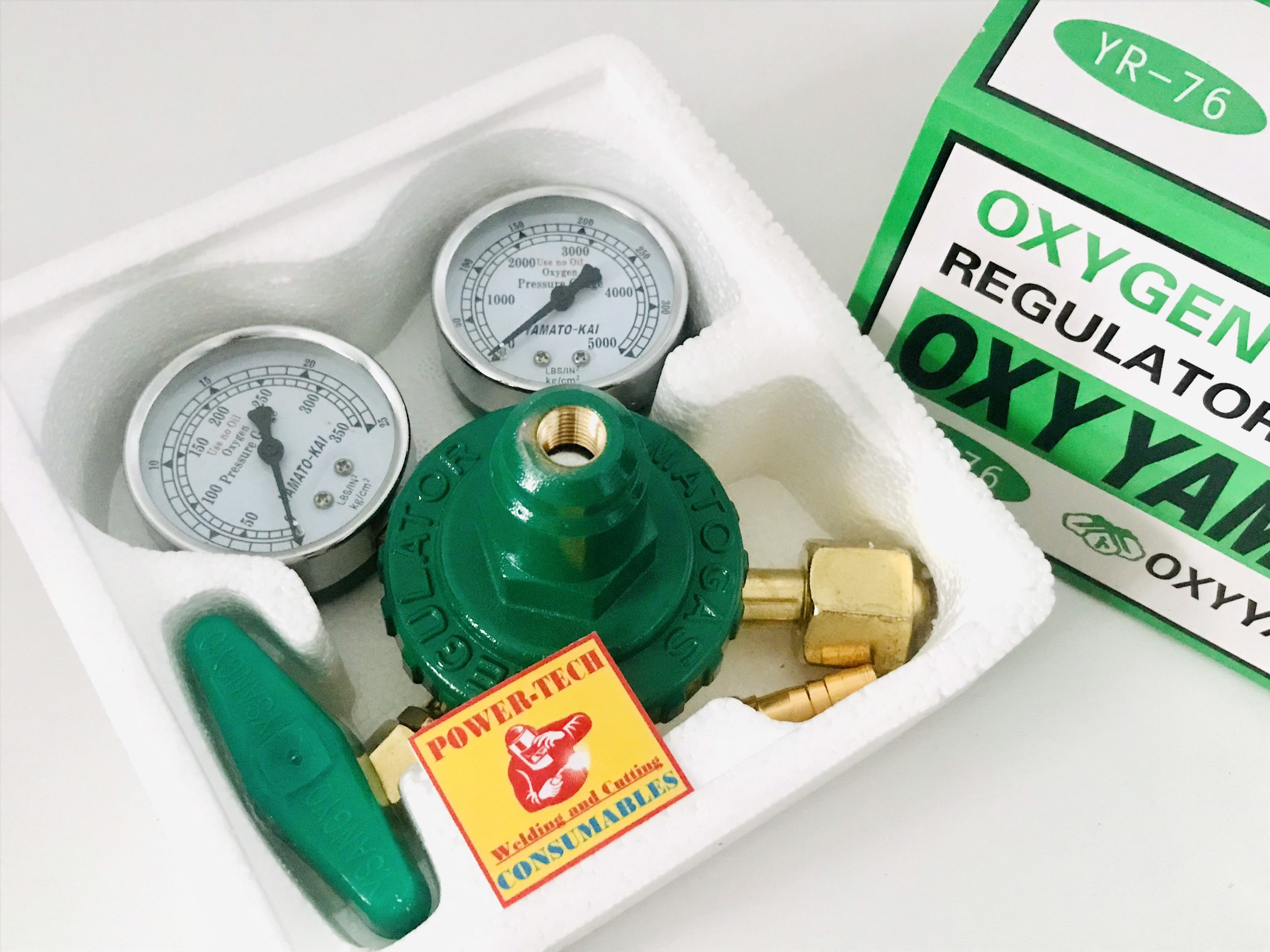 Đồng Hồ Gió Đá , Van Giảm Áp Oxy , Yamato YR-76 , dùng để đo và điều chỉnh khí bình Oxygen