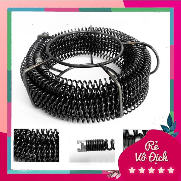 Dây thông cống lò xo Phi 16 dài 3m 💰FREESHIP💰 dùng máy khoan
