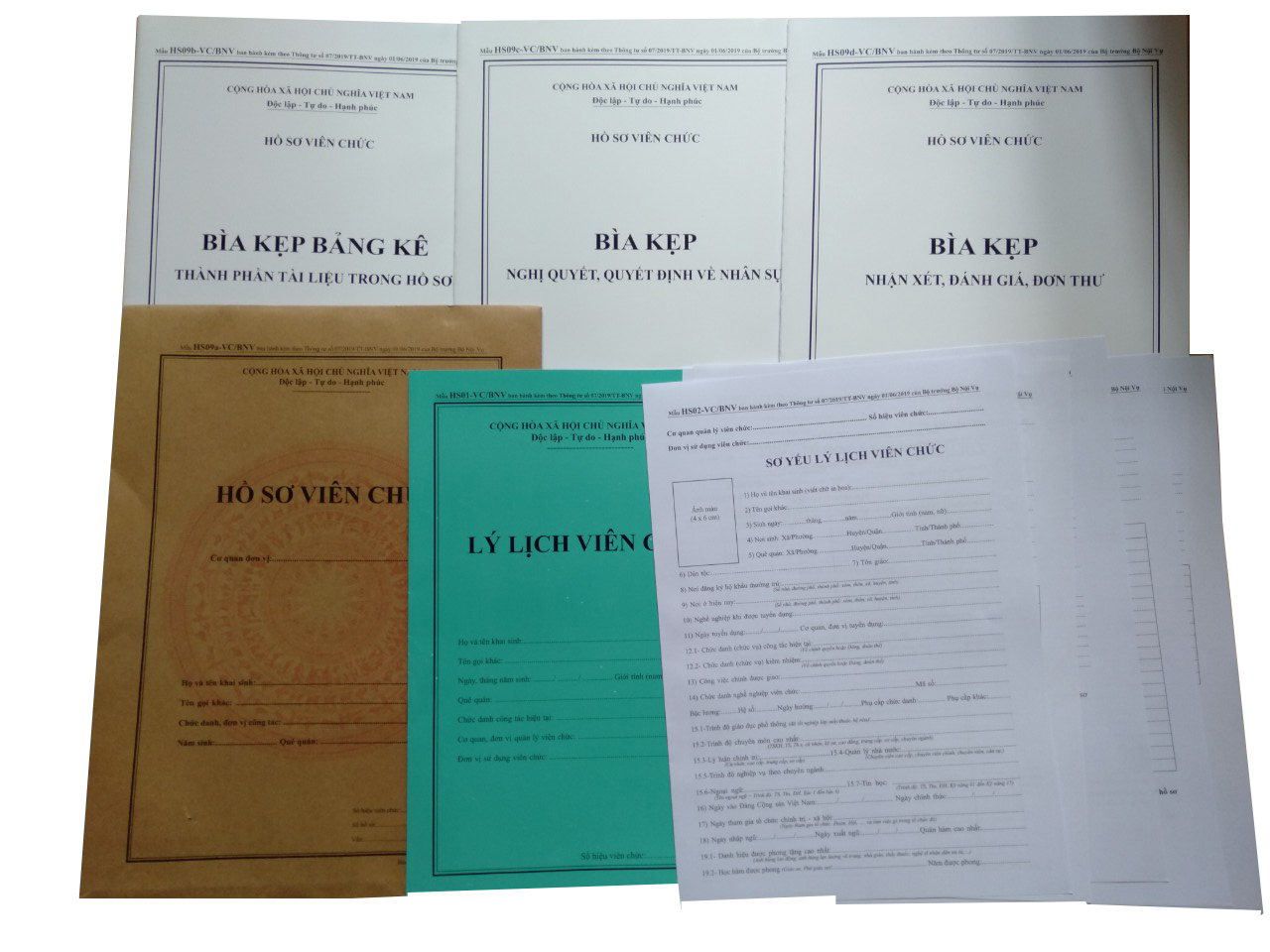 2 Bộ hồ sơ viên chức theo thông tư 07/2019