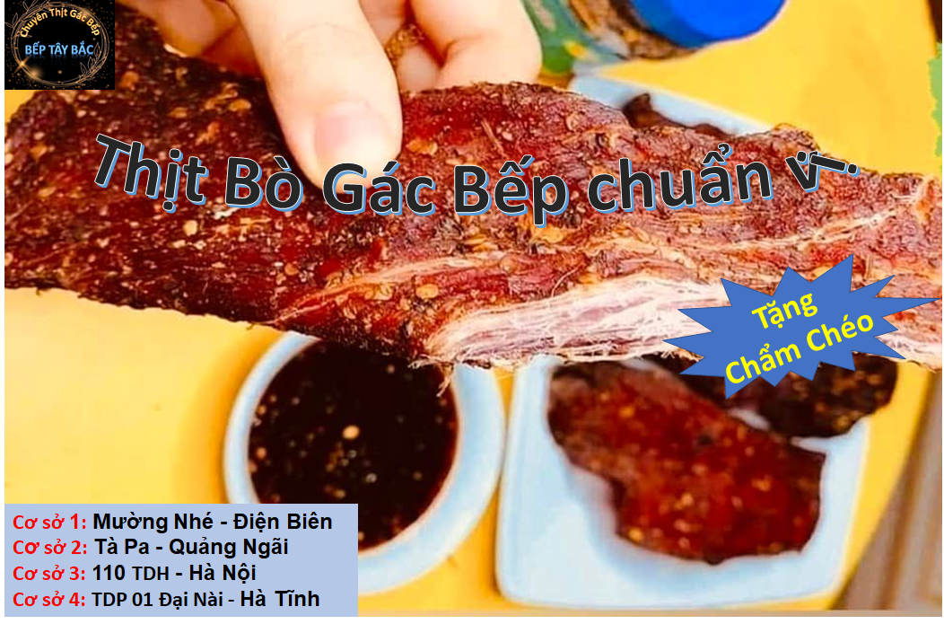 Bò Khô Gác Bếp Chuẩn Tây Bắc (KÈM CHẨM CHÉO)