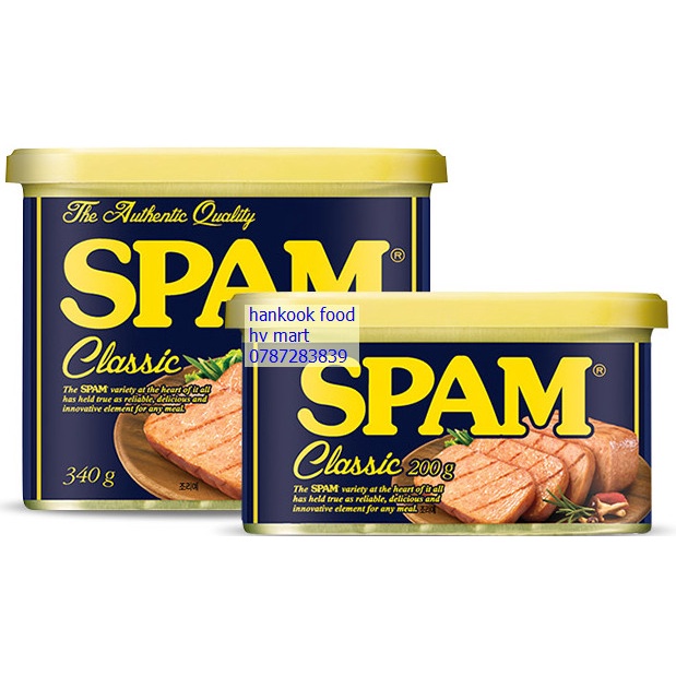 [Hàng Cao Cấp] Thịt Hộp SPAM Classic Hàn Quốc 340g