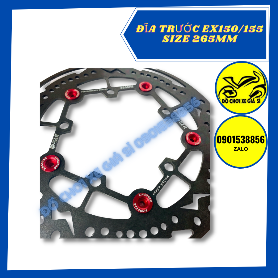 Đĩa trước Ex 150/155 5 Lỗ size đĩa 265mm