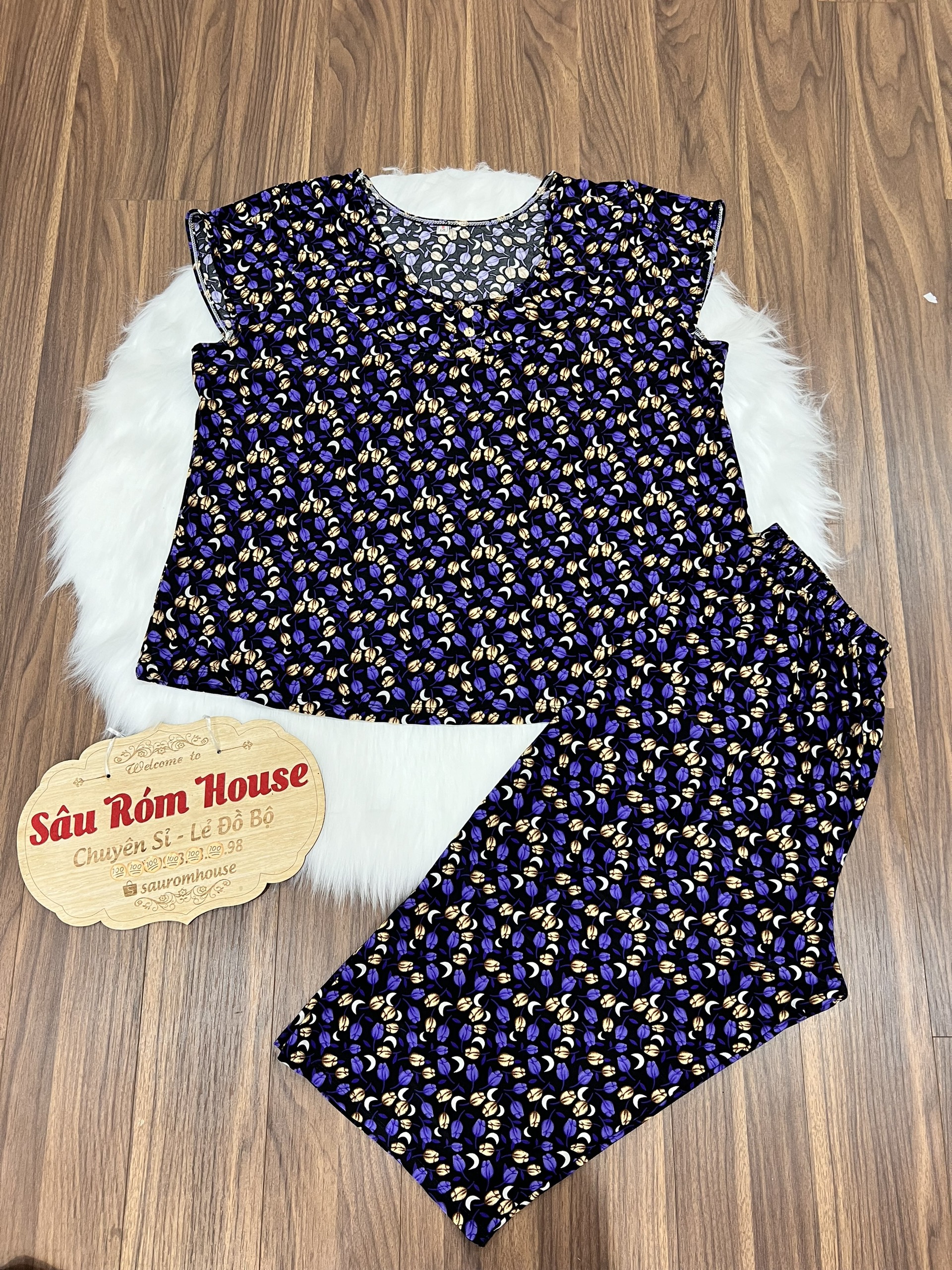 [BIGSIZE 7, 8: 75-100kg] Bộ trung niên thun lạnh quần lửng
