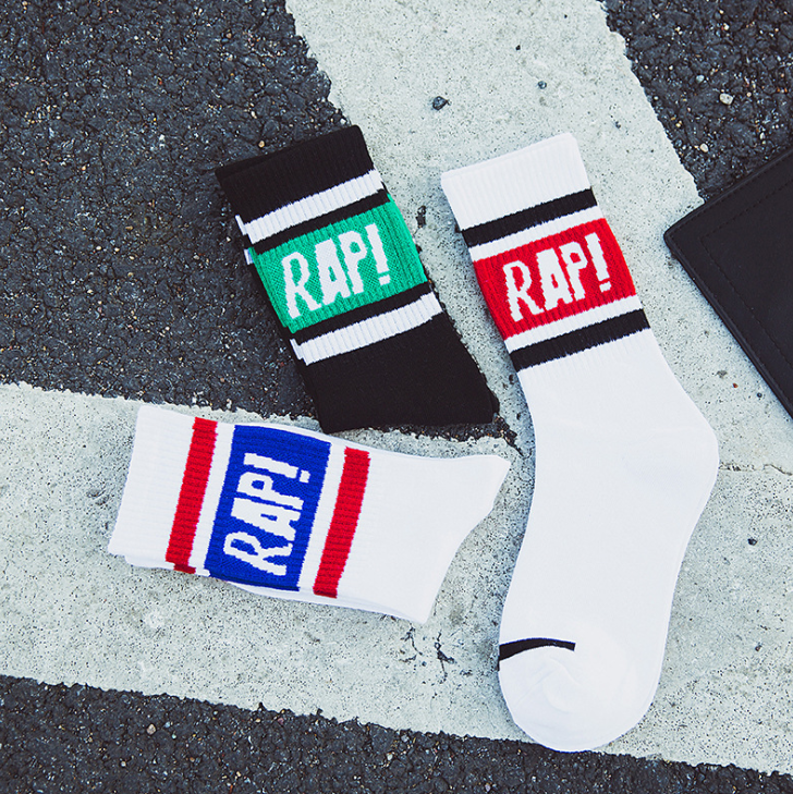 Set 2 Đôi Tất Vớ Cao Cổ R.A.P Phong Cách OFF.WHTE