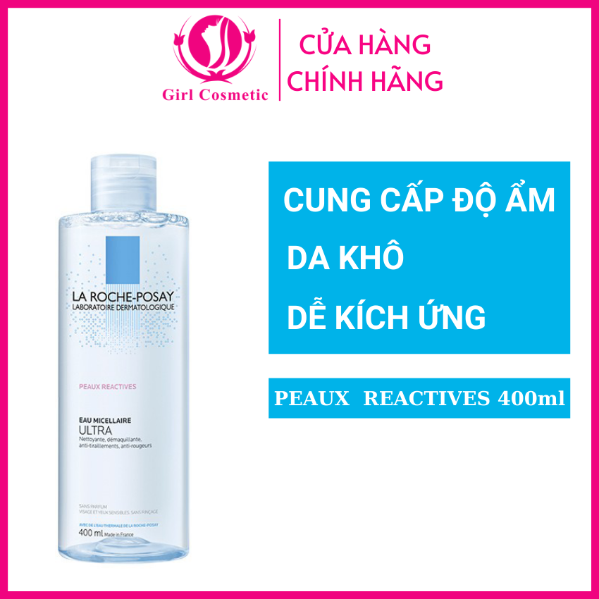 Nước tẩy trang La Roche-Posay Micellar Water Ultra Reactive Skin cho da khô siêu nhạy cảm, dễ kích ứng 400ml