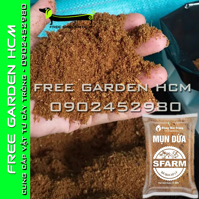 BAO 20dm3 (5,4kg) MỤN DỪA SFARM ĐÃ XỬ LÝ