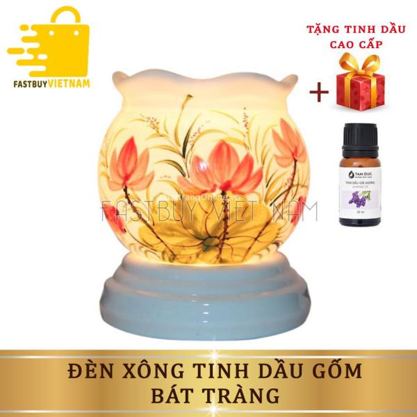 Bảng giá Đèn xông tinh dầu gốm bát tràng +Tặng kèm 1 lọ tinh dầu, giúp tạo hương thơm nhẹ nhàng dễ chịu