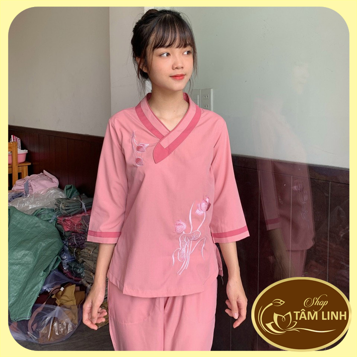 Đồ Lam Đi Chùa_Mẫu Tim Bầu