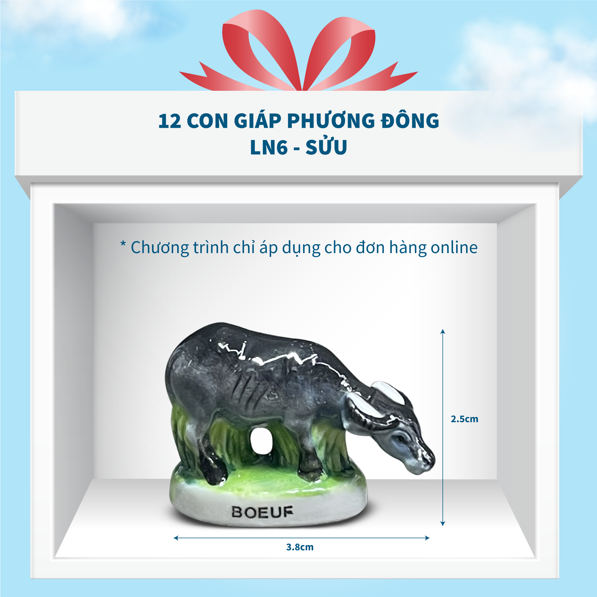 [GIÁ ƯU ĐÃI] Tượng Con Giáp Sứ Cao Cấp Minh Long
