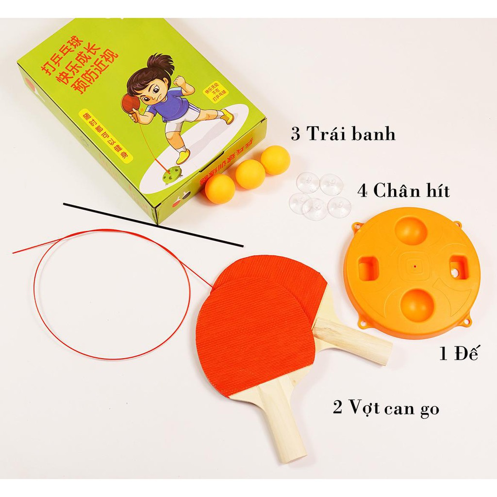[Bộ Vợt Gỗ Bóng Bàn Luyện Phản Xạ