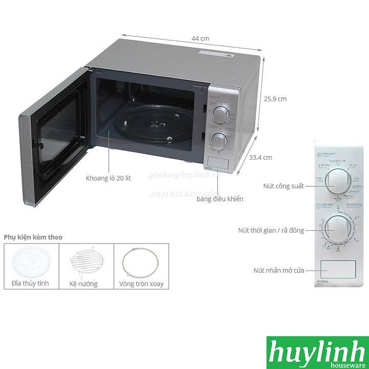 [HCM]Lò vi sóng cơ có nướng Sharp R-G226VN - 20 lít
