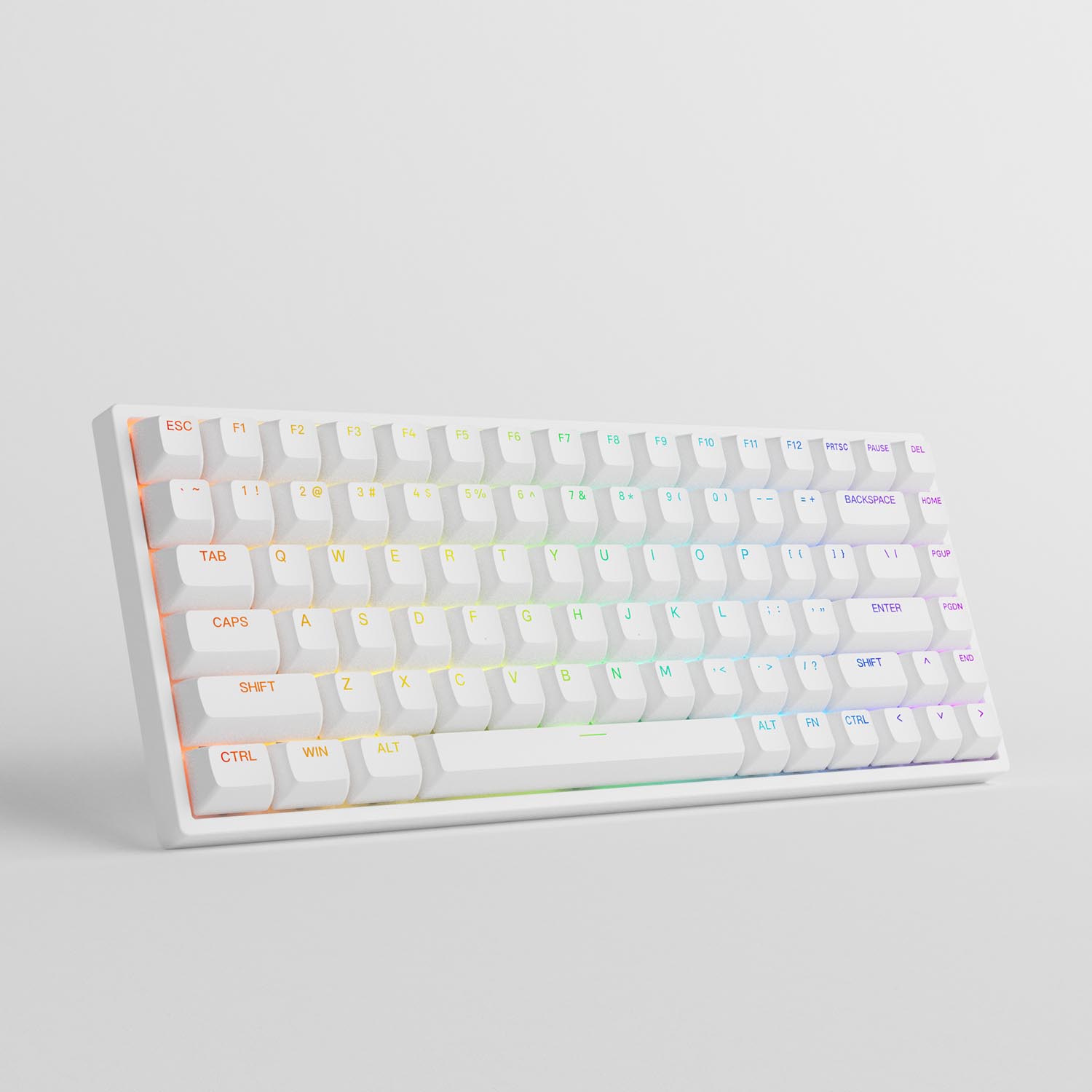 Bàn phím cơ AKKO 3084 v2 RGB – White (Foam tiêu âm / Hotswap / AKKO CS Jelly switch)