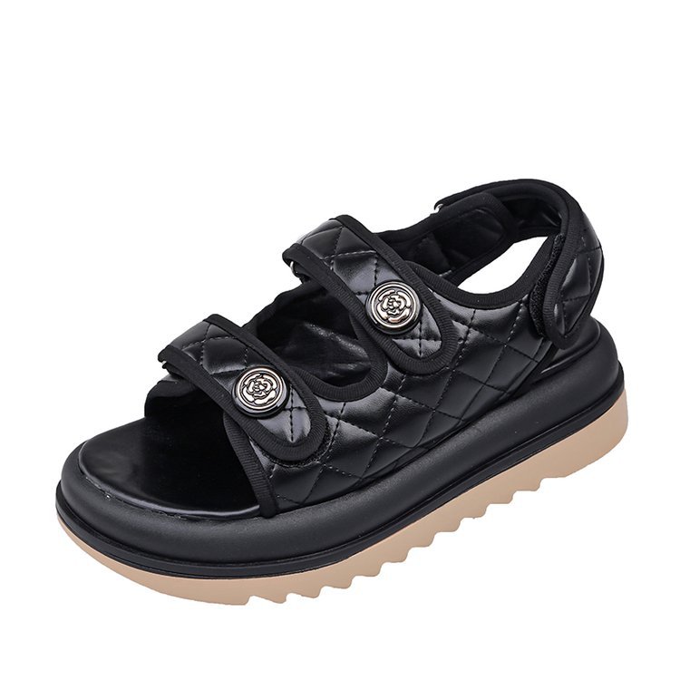 Dép nữ , dép sandal 2 quai trám cá tính